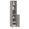 vidaXL Buffet haut Sonoma gris 34,5x34x180 cm Bois d'ing&eacute;nierie