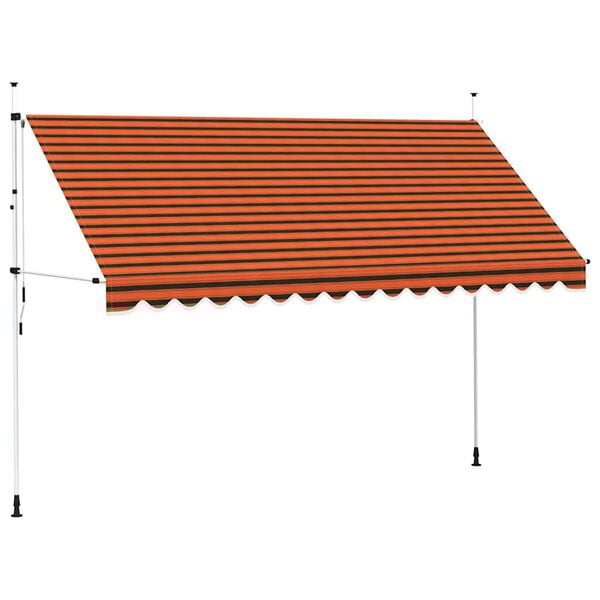 vidaXL Auvent manuel r&eacute;tractable 400 cm Orange et marron