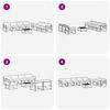vidaXL Ensemble de canap&eacute;s d'ext&eacute;rieur 8 pcs Naturel et Noir