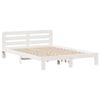 vidaXL Cadre de lit sans matelas blanc 150x200 cm bois de pin massif