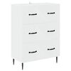 vidaXL Armoire &agrave; tiroirs Blanc 66 x 34,5 x 89,5 cm Bois d'ing&eacute;nierie