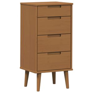 vidaXL Commode MOLDE Caramel 40 x 35 x 82 cm Bois de pin massif