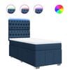 vidaXL Sommier &agrave; lattes de lit avec matelas Bleu 90x200 cm Tissu