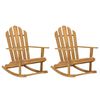 vidaXL Chaises &agrave; bascule Adirondack lot de 2 Bois de teck massif