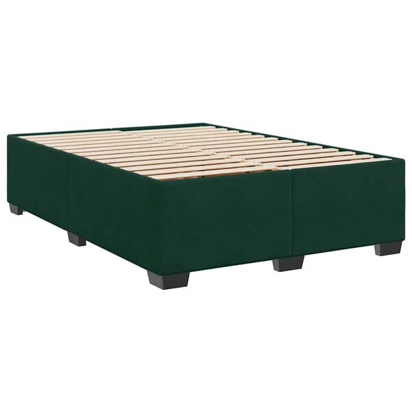 vidaXL Cadre de lit sans matelas vert foncé 140x200 cm velours
