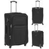 vidaXL Ensemble de valises souples 3 pcs Noir