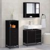 vidaXL Ensemble de mobilier de salle de bain 3 pcs Ch&ecirc;ne noir
