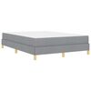 vidaXL Lit &agrave; ressorts avec matelas Gris clair 140 x 200 cm tissu