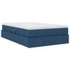 vidaXL Lit avec rangement et matelas Bleu 120 x 200 cm Polyester