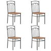 vidaXL Chaises &agrave; manger lot de 4 marron MDF