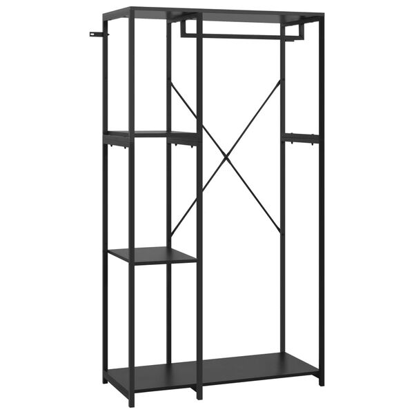 vidaXL Garde-robe Noir 90x40x167 cm M&eacute;tal et agglom&eacute;r&eacute;