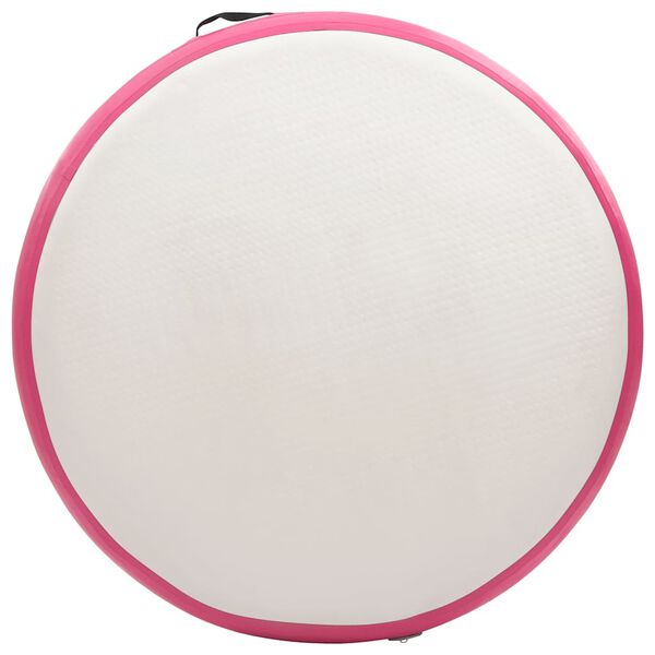 vidaXL Tapis gonflable de gymnastique avec pompe 100x100x10cm PVC Rose