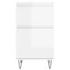 vidaXL Buffets 2 pcs blanc brillant 40x35x70 cm bois d'ing&eacute;nierie