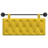 vidaXL T&ecirc;te de lit suspendue Jaune 110 x 55 x 7 cm Velours