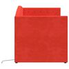 vidaXL Lit avec matelas et USB Rouge bordeaux Velours 90x200 cm
