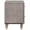 vidaXL Cabinet de chevet Gris 40 x 33 x 46 cm Bois de mangue massif