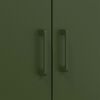 vidaXL Buffet haut vert olive 68x39x113 cm acier