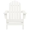 vidaXL Chaise de jardin Adirondack avec table Bois de sapin Blanc