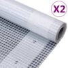 vidaXL B&acirc;ches Leno 2 pcs 260 g/m&sup2; 4x15 m Blanc