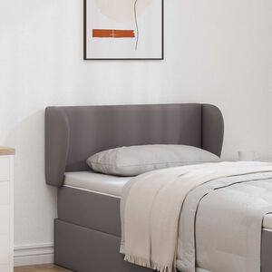 vidaXL Oreille de t&ecirc;te de lit Gris Fonc&eacute; 40 x 23 x 6 cm PVC
