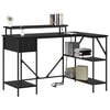 vidaXL Bureau Ch&ecirc;ne noir 120 x 79 x 86,5 cm Bois d'ing&eacute;nierie