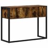 vidaXL Table d'appoint Ch&ecirc;ne Fum&eacute; 100 x 36 x 75 cm Bois d'ing&eacute;nierie