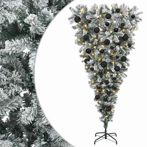 vidaXL Arbre de No&euml;l artificiel &agrave; branches articul&eacute;es &agrave; l'envers