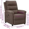 vidaXL Fauteuil inclinable électrique Taupe Tissu