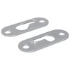 vidaXL Cintre &agrave; trou de serrure 2 pi&egrave;ces Argent&eacute; 45 x 16 x 3.5 mm Fer