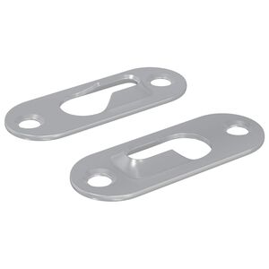 vidaXL Cintre &agrave; trou de serrure 2 pi&egrave;ces Argent&eacute; 45 x 16 x 3.5 mm Fer