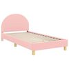 vidaXL Cadre de lit pour enfants avec t&ecirc;te de lit Rose 80 x 200 cm