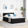 vidaXL Lit de Rangement avec matelas Noir 140 x 200 cm Velours