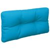 vidaXL Coussin de palette bleu clair 80x40x12 cm tissu
