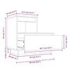 vidaXL Tables de chevet 2 pcs Gris 60x34x51 cm Bois de pin solide