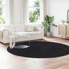 vidaXL Tapis shaggy &agrave; poils longs NAVARRA noir 240x240 cm polyester