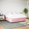vidaXL Cadre de lit sans matelas rose 200x200 cm velours