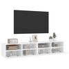 vidaXL Meubles TV muraux 2 pcs blanc 80x30x30 cm bois d'ing&eacute;nierie