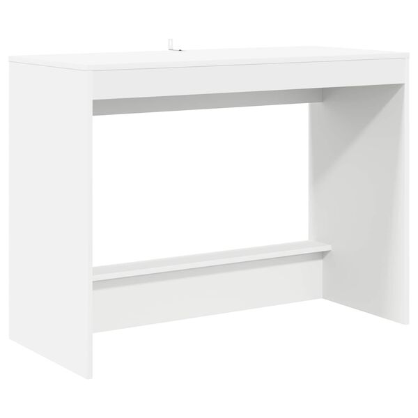 vidaXL Bureau de lit Blanc 100 x 45 x 75 cm Bois d'ing&eacute;nierie