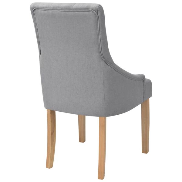 vidaXL Chaises à manger lot de 4 gris clair tissu