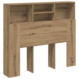 vidaXL Armoire de t&ecirc;te de lit ch&ecirc;ne artisanal 120x19x103,5 cm