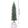 vidaXL Arbre de No&euml;l artificiel slim avec 300 LED Vert et blanc 180 cm