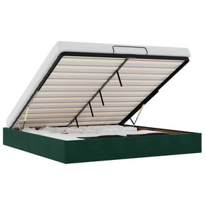 VidaXL Cadre de lit ottoman avec matelas vert fonc&eacute; 180x200 cm velours