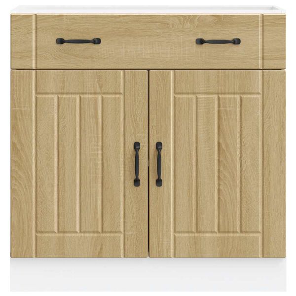 vidaXL Armoire de cuisine Lucca ch&ecirc;ne sonoma bois ing&eacute;nierie