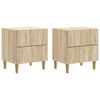 vidaXL Cabinet de chevet 2 pc Ch&ecirc;ne Sonoma 43 x 34,5 x 48 cm