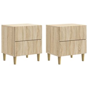 vidaXL Cabinet de chevet 2 pi&egrave;ces Ch&ecirc;ne Sonoma 43 x 34,5 x 48 cm