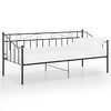 vidaXL Cadre de canap&eacute;-lit sans matelas noir m&eacute;tal 90x200 cm