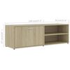 vidaXL Meuble TV Chêne sonoma 120x34x37 cm Bois d’ingénierie