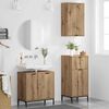 vidaXL Ensemble de mobilier de salle de bain 3 pcs Ch&ecirc;ne artisanal
