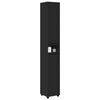 vidaXL Cabinet de salle de bain avec &eacute;tag&egrave;re Noir 30,5 x 30 x 195 cm