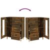 vidaXL Buffet chêne fumé 69,5x34x90 cm bois d'ingénierie